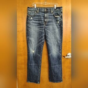 American Eagle Outfitters Men's Relaxed Straight Flex Blue Jeans